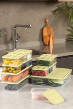 YBLLA15LI - Yellow – Комплет кутии за складирање (15 парчиња) - Image 4