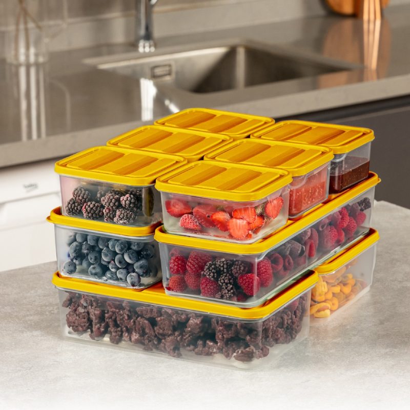 YBLLA9LU - Orange – Комплет кутии за складирање (9 парчиња)