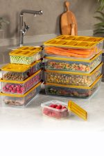 YBLLA10LU - Orange – Комплет кутии за складирање (10 парчиња)