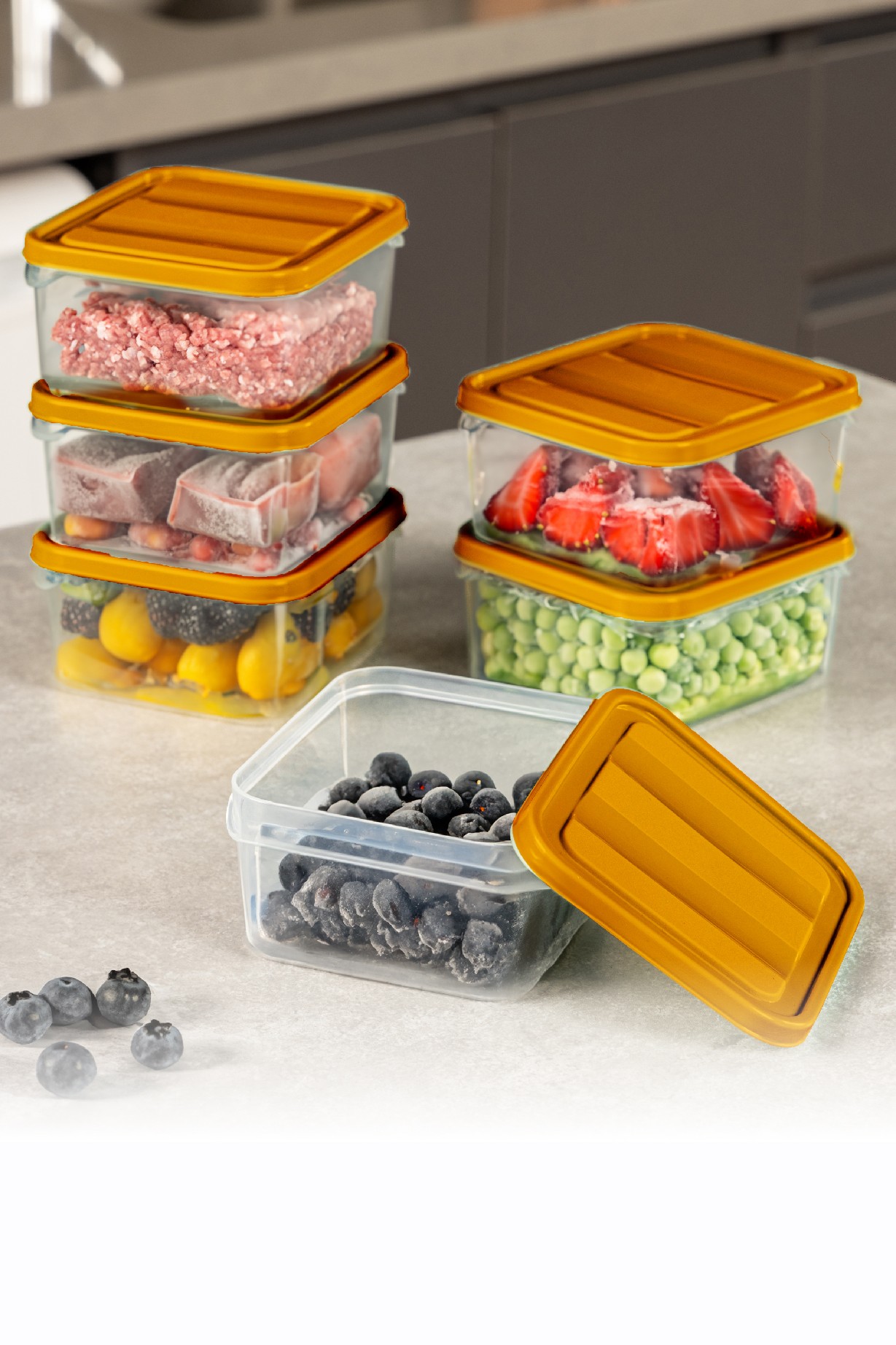 964FRM575520-201.jpg YBLLA20LI - Orange – Комплет кутии за складирање (20 парчиња) - Image 1