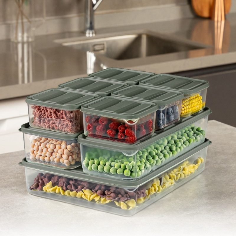 YBLLA9LU - Green – Комплет кутии за складирање (9 парчиња)